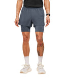Running Elite 2 in 1 5" Shorts Titanium Blue - Unmatched Kicks - GYMSHARK