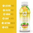 RYSE Clear Protein Drink 100 Calories, 22g Whey Isolate Protein Shake, Sugar - Free, 0g Fat & Lactose - Free - Refreshing Ready - to - Drink Beverage - 16.9 fl oz Bottles (12 - Pack) - Unmatched Kicks - RYSE