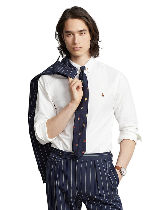 Slim Fit Stretch Oxford Shirt White
