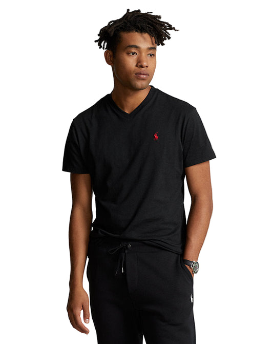 Classic Fit Jersey V-Neck T-Shirt RL Black