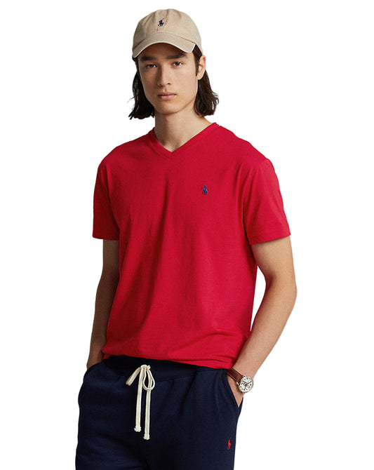 Classic Fit Jersey V-Neck T-Shirt RL 2000 Red