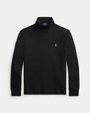 Soft Cotton Turtleneck Polo Black