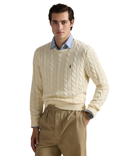 Cable-Knit Cotton Sweater Andover Cream