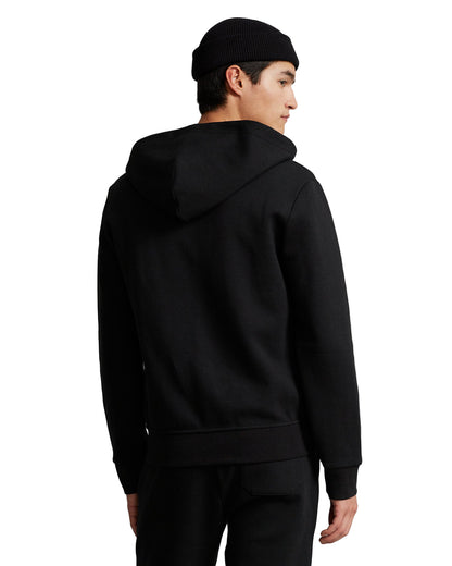 Double-Knit Full-Zip Hoodie Polo Black