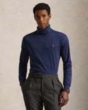 Soft Cotton Turtleneck Spring Navy Heather