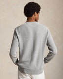 Mesh-Knit Cotton Crewneck Sweater Andover Heather