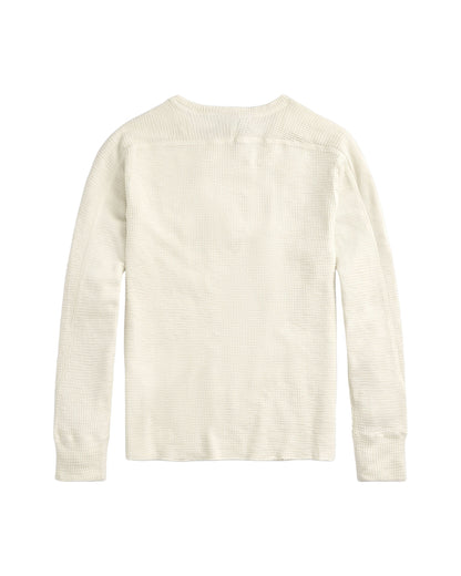 Waffle-Knit Crewneck Paper White