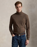 Soft Cotton Turtleneck Nutmeg Brown Heather