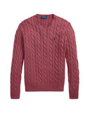 Cable-Knit Cotton Sweater Prune Juice