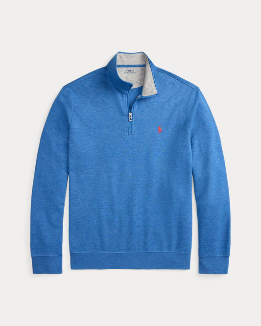 Luxury Jersey Quarter-Zip Pullover Fresh Surf Heather