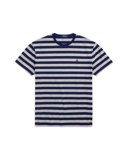 Classic Fit Striped Jersey T-Shirt Andover Heather/Navy