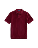 Classic Fit Knit Corduroy Polo Shirt Classic Wine