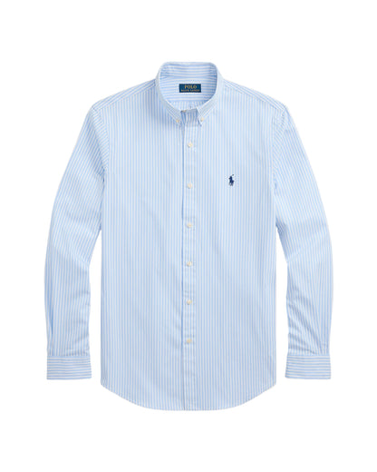 Striped Stretch Poplin Shirt - All Fits Austin Blue White