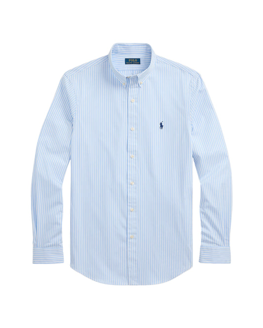 Striped Stretch Poplin Shirt - All Fits Austin Blue White