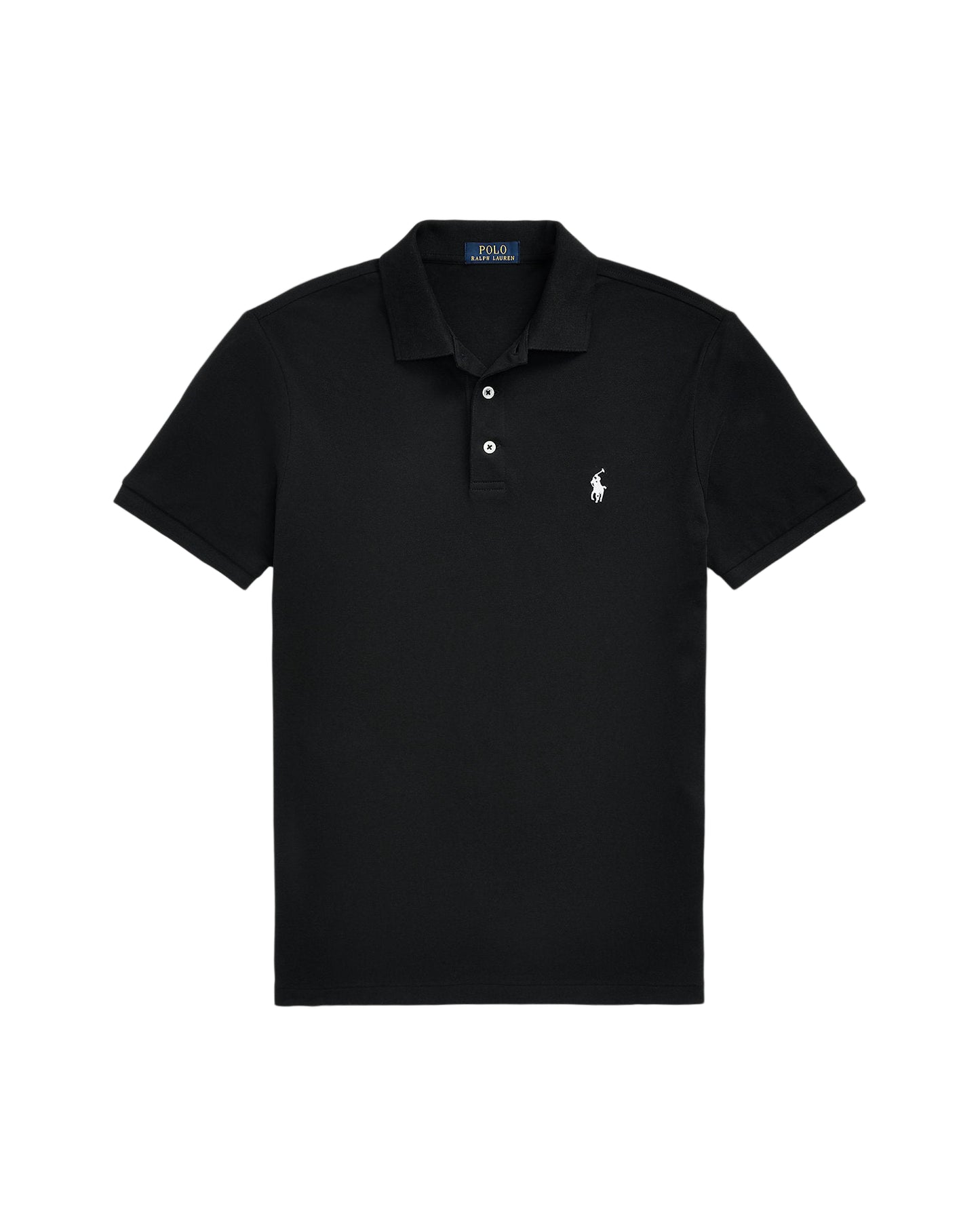 Custom Slim Fit Stretch Mesh Polo Shirt Polo Black