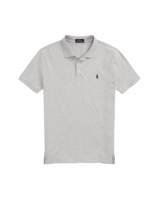 Custom Slim Fit Stretch Mesh Polo Shirt Andover Heather