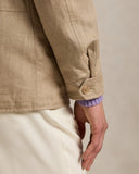 Linen Herringbone Utility Jacket Natural Herringbone