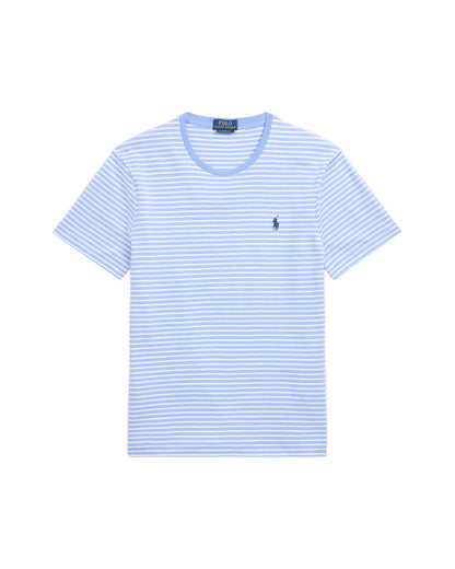 Classic Fit Striped Soft Cotton T-Shirt Dress Shirt Blue/White