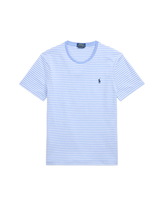 Classic Fit Striped Soft Cotton T-Shirt Dress Shirt Blue/White