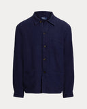 Linen Utility Jacket Newport Navy