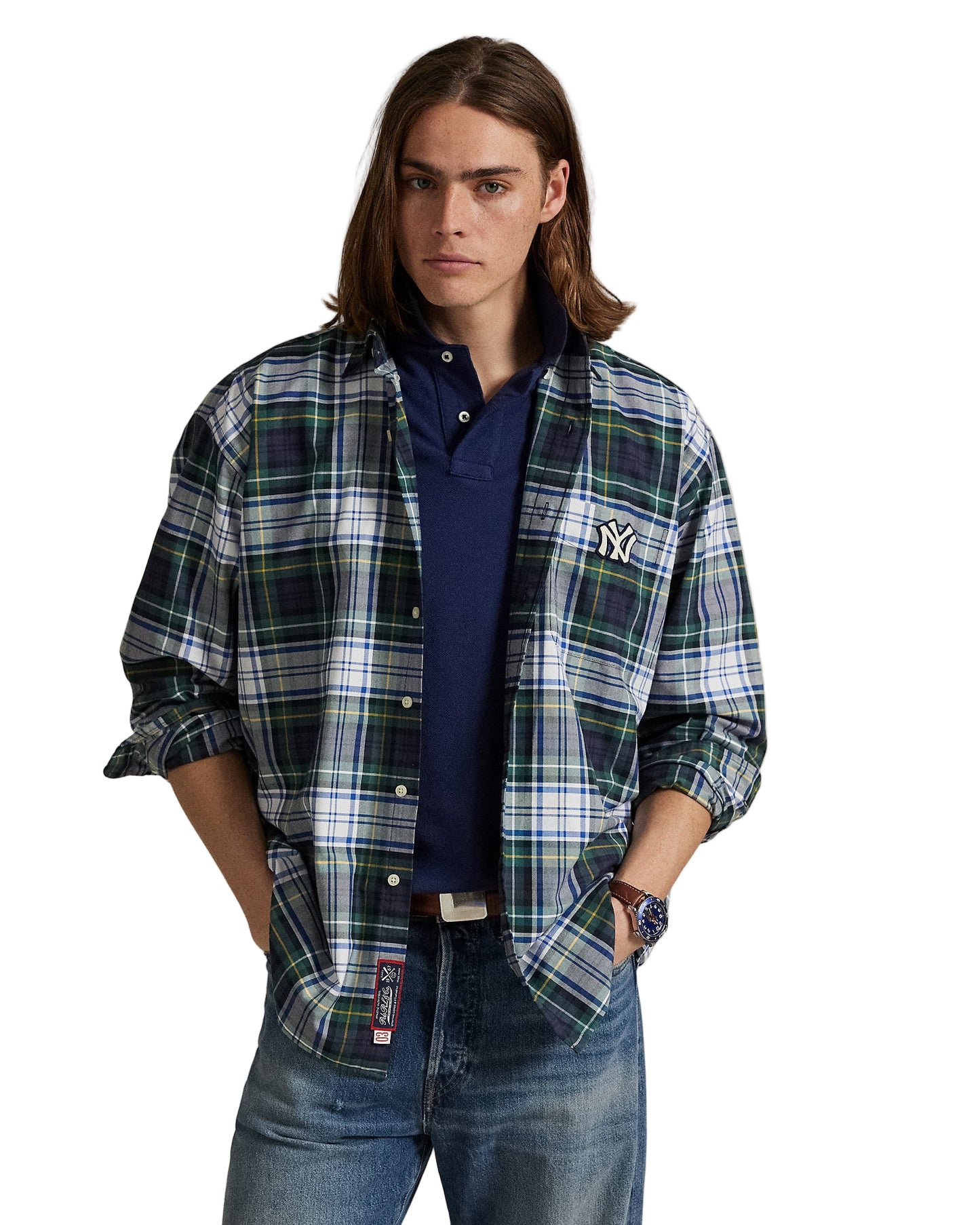 Polo Ralph Lauren Yankees Big Shirt White/Green Multi