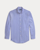 Classic Fit Striped Poplin Shirt Blue/White