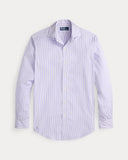 Classic Fit Striped Poplin Shirt Sky Lavender