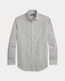 Classic Fit Striped Poplin Shirt Dark Metal
