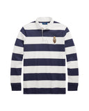 Classic Fit Polo Bear Rugby Shirt Faded Blue/Deckwash