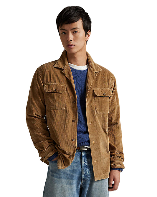 Classic Fit Corduroy Camp Shirt Golden Brown