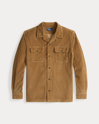 Classic Fit Corduroy Camp Shirt Golden Brown