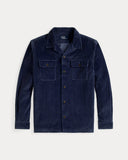 Classic Fit Corduroy Camp Shirt Boston Navy