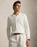 Relaxed Fit Cable-Knit Cotton Sweater Nevis