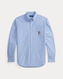 Classic Fit Polo Bear Oxford Shirt Bsr Blue W/ Harbor Island Blue