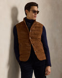 The Stanwood Suede Vest Pale Russet Suede