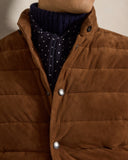 The Stanwood Suede Vest Pale Russet Suede
