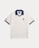 Wimbledon Classic Fit Mesh Polo Shirt Ceramic White
