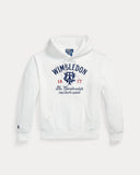 Wimbledon Relaxed Fit Graphic Hoodie White