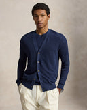 Relaxed Fit Linen Cardigan Newport Navy