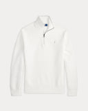Mesh-Knit Cotton Quarter-Zip Sweater Deckwash White