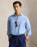 Classic Fit Linen Shirt Austin Blue