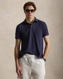 Pointelle Jersey Polo Shirt Newport Navy