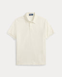 Pointelle Jersey Polo Shirt Pale Cream