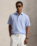 Standard Fit Textured Piqué Polo Shirt Pebble Blue
