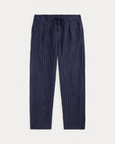 Lateef Relaxed Fit Striped Linen Pant Navy White