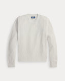 Relaxed Fit Textured Linen Sweater Stone Pebble