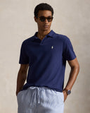 Standard Fit Cotton-Linen Polo Shirt Newport Navy/Cream