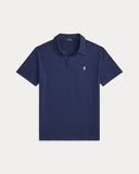 Standard Fit Cotton-Linen Polo Shirt Newport Navy/Cream