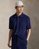 Relaxed Fit Terry Polo Shirt Newport Navy