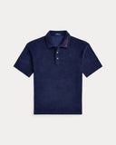 Relaxed Fit Terry Polo Shirt Newport Navy